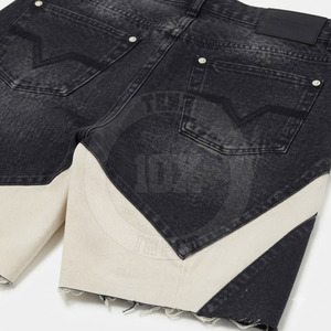 Shorts en jean brodés effet vieilli, nouveau design, style streetwear, broderie personnalisée - Product Image 6