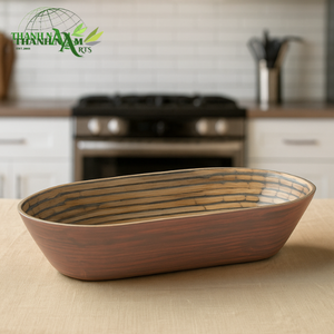 Bandeja de servicio de bambú duradera y sostenible personalizable-ecológica impermeable y ligera para restaurante y uso doméstico - Product Image 1