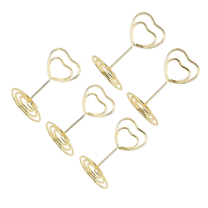Metal Place <b>Card</b> Holder Gold Polished Square Picture Stands Mini Place <b>Card</b> Photo Holder <b>Table</b> <b>Number</b> Stand Simple Decorative - Product Image 6