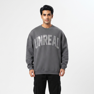Men Rhinestone <b>Fleece</b> Polyester <b>Sweatshirt</b> Oversize Loose Fit Crew Neck Pullover <b>Sweatshirt</b> Casual Winter Wear <b>Sweatshirts</b> Men's - Product Image 1