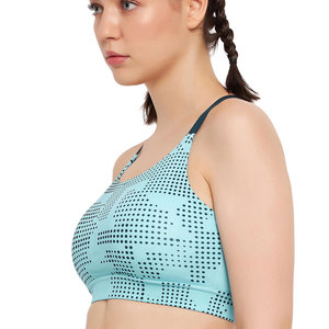Women's Plus Size Breathable Sports Bra with Front Zipper & Removable <b>Padded</b> Cups for Yoga & <b>Running</b>-High Support - Product Image 3