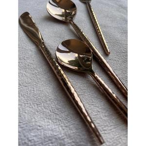 Services de couverts de style coréen, plaqués cuivre, en acier inoxydable de qualité alimentaire, de haute qualité, 4 pièces, pour les fournitures de café - Product Image 6