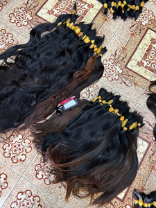 Vietnamese Virgin Human Hair Raw Material 25cm to 90cm 1kg Natural Hair Wholesale Price <b>Bleach</b> Brown to Blonde - Product Image 2