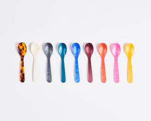 Ensemble de fourchettes et cuillères à salade en résine à prix abordable, poli à la main, pour restaurant, hôtel, dîner, vaisselle de table, service de salade à domicile - Product Image 6