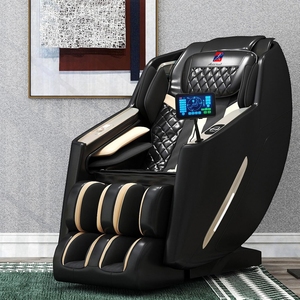 Silla de Masaje Shiatsu Plegable Moderna 4D de Gravedad Cero con Rodillos, Presión de Aire y Función de Elevación para Todo el Cuerpo, Función Musical - Product Image 1