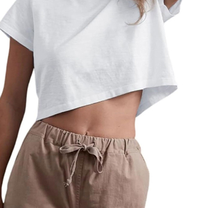 T-shirt court d'été pour femme, séchage rapide, style urbain, imprimé tendance, personnalisable, fournisseur OEM en gros - Product Image 4