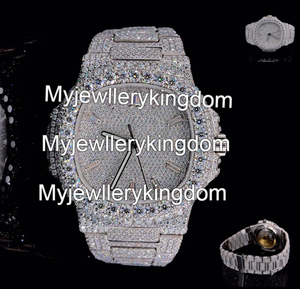 Montres de Luxe Automatiques Mécaniques pour Hommes et Femmes, Style Hip Hop, Serties de Moissanite VVS Couleur D, Vente en Gros Usine - Product Image 4