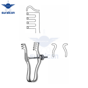Retractor Autoajustable Finsen de 7 cm (2¾ Pulgadas) y 12 mm, Biselado, con Tornillo de Ajuste, de Acero Inoxidable, Reutilizable, Quirúrgico - Product Image 2