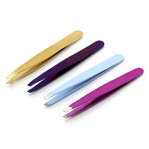 High Precision Professional <b>Eyebrow</b> Tweezers Stainless Steel Pointed Tip Curved Lightweight Eco-Friendly Facial <b>Hair</b> <b>Removal</b> - Product Image 6