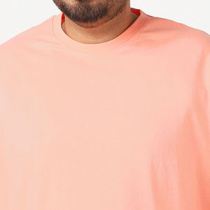 Custom <b>Logo</b> Oversized T-shirt for Men Breathable Cotton Heavyweight Streetwear Casual Oversized Tee Shirts - Product Image 3