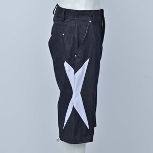 Shorts Bermuda Noirs pour Hommes, Taille Mi-Haute, Fermeture Boutonnée, Tendance, Décontracté, en Denim 100% Coton Tissé, Écologique, Respirant, Idéal pour la Gym et la Course à Pied, Séchage Rapide - Product Image 4