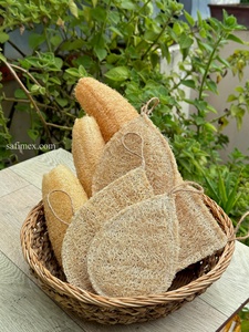 Estera de baño de esponja de Luffa seca de estilo Simple personalizada OEM, depurador corporal, venta al por mayor, estera acolchada de esponja vegetal de limpieza de embalaje a granel - Product Image 3