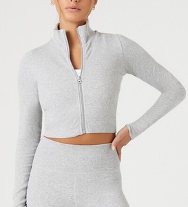 Buy Sport Outfit <b>Zip</b> <b>Up</b> Winter Women Fitness <b>Jackets</b> 75% Nylon 25% Spandex Yoga onesie <b>Jackets</b> With Thumb Hole Sweat Wicking Lon - Product Image 4