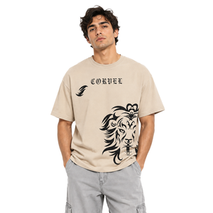 DTG Graphic Custom men's <b>shirts</b> Drop Shoulder Streetwear <b>Gothic</b> Logo Lion illustration <b>T</b>-<b>Shirt</b> for Men Crew Neck Summer wear ODM - Product Image 1
