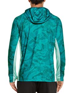 Chemises de pêche à capuche pour hommes, UPF 50+, 100% polyester, grandes tailles, avec masque, légères, protection solaire - Product Image 2