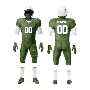 Breathable Quick Dry Plus Size Custom Color Logo American Football Uniform Team Name Number Half Sleeve 100% Polyester Unisex - Product Image 1