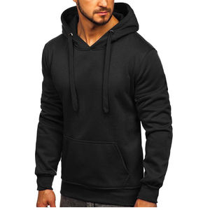 Sudadera con capucha para hombre, estilo urbano, de algodón polar GSM regular, con puños acanalados, ideal para invierno. - Product Image 1