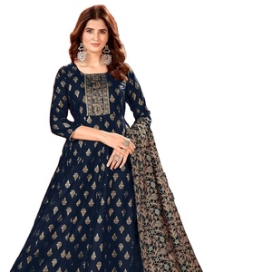 Heavy 14 Kg Rayon with Multi-cold Print with Dupatta Set Kurtis for Online Sale - Product Image 1