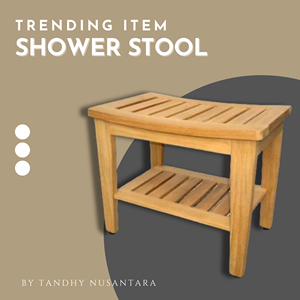 เก้าอี้อาบน้ำดีไซน์ใหม่ล่าสุด คุณภาพพรีเมียม สั่งทำได้ตามต้องการ สไตล์มินิมอล เป็นมิตรกับสิ่งแวดล้อม ทนทาน พร้อมชั้นวางของ 2 ชั้น และอุปกรณ์เสริมไม้ - Product Image 5