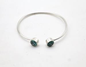 Zircon Stone Adjustable Bangles with German <b>Silver</b> | Sparkling Zircon <b>Cuff</b> Bangle | Handmade Fashion Jewelry for Women - Product Image 3