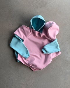 Sweat-shirt à capuche entièrement zippé unisexe personnalisé en coton 100% molletonné épais, couleur pastel, modèle surdimensionné, produit Alibaba le mieux classé - Product Image 4