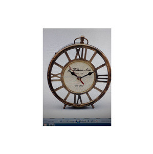 Luxury golden metal table <b>clock</b> for premium office interior design elegant home decor gift item - Product Image 4