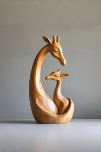 Escultura de Canguro de Madera Hecha a Mano, Figura Artística de Animal Estilo Art Deco, Decoración Irregular para Mesa, Decoración para el Hogar, para Sala de Estar, Personalizada - Product Image 5