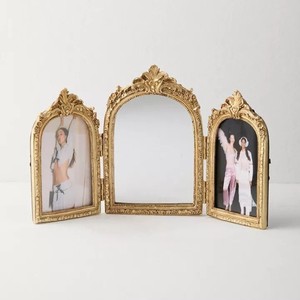 Classic Oval <b>Gold</b> Photo <b>Frame</b> Decorative Picture Display <b>Frame</b> for Tabletop Wall Hanging Premium Home Hotel Decoration Style - Product Image 1