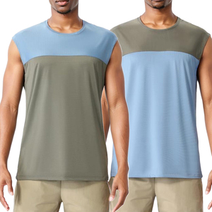 Camiseta sin mangas de secado rápido personalizada para hombre, chaleco deportivo ligero para gimnasio, ropa de entrenamiento transpirable y elástica, sin mangas - Product Image 4