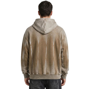 Sweat à capuche oversize en molleton de coton délavé pour homme, style vintage, streetwear, pull, production en gros personnalisée - Product Image 2