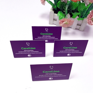 Exquisite Eco-Friendly PVC <b>Table</b> Counter Promo <b>Cards</b> Display <b>Cards</b> Price Tags with Die Cut Design for Promotional Use - Product Image 1