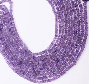 Natural <b>Amethyst</b> Smooth Button Beads 4-5 MM Pink <b>Amethyst</b> Plain Button Shape Gemstone Beads 12 Inch <b>Amethyst</b> Beads For Jewelry - Product Image 4