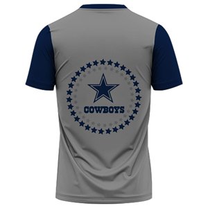 T-shirt de football américain personnalisé imprimé sur toute la surface pour hommes, 100% polyester, sublimation, sport, séchage rapide, respirant, col rond, jersey - Product Image 4