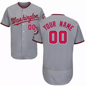 Camiseta de Béisbol de los Nationals para Hombre, Personalizable con Nombre y Número, 100% Poliéster, Transpirable, Sin Mangas, Corte Regular, Para Todas las Temporadas, Antibacteriana - Product Image 4