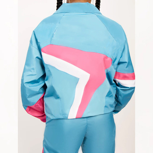 Conjunto Deportivo Cortavientos para Mujer, Estilo Urbano, Ligero, Oversize, de Nailon Liso, Precio Económico, Venta al Por Mayor, OEM - Product Image 4