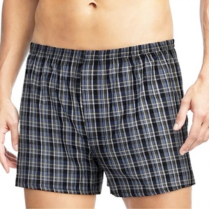 Caleçons boxers unis pour hommes, taille mi-haute, en tricot de spandex, séchage rapide, respirants, lavables en machine, sous-vêtements pour adultes - Product Image 1