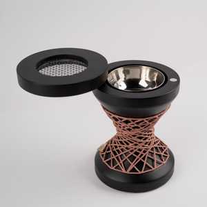 Nouveauté : Brûleur d'encens en bois de santal moderne fait à la main avec insert métallique, utilisation aromatique, écologique, décoration d'intérieur toute saison - Product Image 6