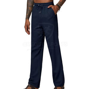 Pantalon slim tendance pour homme avec détails poches latérales, pantalon moderne pour jeune homme, couleur unie, pantalon simple pour homme en vente - Product Image 2