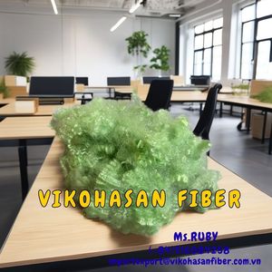 วัสดุเติมโซฟาของเล่นคุณภาพพรีเมียม VIKOHASAN โพลีเอสเตอร์ 100% 15D HS สีเขียวแบบเส้นใย  GRS ซิลิโคนเคลือบ  ทนไฟ - Product Image 3