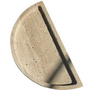 Plateau à Savon Horizontal Multifonctionnel en Travertin Beige de Luxe Style Art Déco, Support à Savon, Plateau de Présentation pour Bijoux, Finition Naturelle - Product Image 4