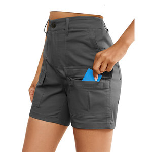 Shorts Cargo Ecológicos para Mujer, Algodón Orgánico, Corte Ajustado, Estilo Hip Hop, para Montañismo, Senderismo y Natación - Product Image 4