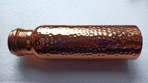 Custom Made Handcrafted Hammered Copper Double Wall <b>Tumbler</b> Lid Straw Eco-Friendly Pure Copper Drinkware for Ayurvedic Wellness - Product Image 5