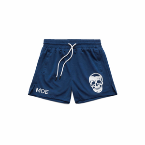 Pantalones Cortos Deportivos de Malla para Hombre MOE, Diseño Personalizado con Gráfico de Calavera, Cordón Elástico, Rendimiento en Entrenamiento, Fabricante OEM - Product Image 2
