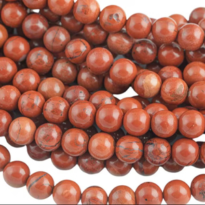 Venta al por mayor de cuentas redondas de jaspe rojo natural de 6 mm, 7 mm, 8 mm, piedras preciosas de fantasía de color rojo directamente de la fábrica del fabricante. - Product Image 1