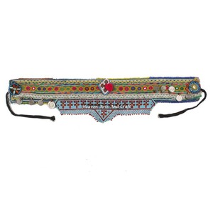 Vintage Belt Belly Dance Bead Afghani Traditional Waist Belt Kuchi Tribal BB043A <b>Old</b> Banjara Real Vintage Handmade Beaded Belts - Product Image 1