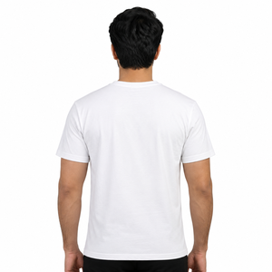 Wholesale 2026 Custom Gym <b>white</b> Tee Quick Dry Breathable Knitted Regular <b>Fit</b> Casual Eco-Friendly Cotton <b>T</b>-<b>Shirt</b> Men Solid Acid - Product Image 3
