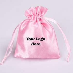 Handcrafted Soft Silk-Cotton <b>Pouch</b> Satin <b>Drawstring</b> Small Bag With Custom Logo For Wedding Favors And Branding - Product Image 3