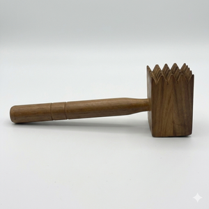 Wholesale Price Premium Teak Wood Meat Mallet Handcrafted Dual Sided Tenderizer Eco Friendly Steak Hammer Kitchen Utensil - Product Image 3