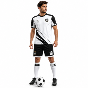 Nouvelle conception, ensemble de maillots de football personnalisés par sublimation, maillot de football à manches courtes pour hommes, uniforme de sport, vêtements d'équipe, logo personnalisé, numéro, entraînement - Product Image 2