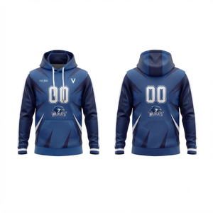 Sudadera con Capucha de Fútbol Personalizada con Logotipo Frontal Sublimado, de Secado Rápido, para Equipos de Fútbol, Transpirable, Ropa Deportiva OEM ODM - Product Image 1